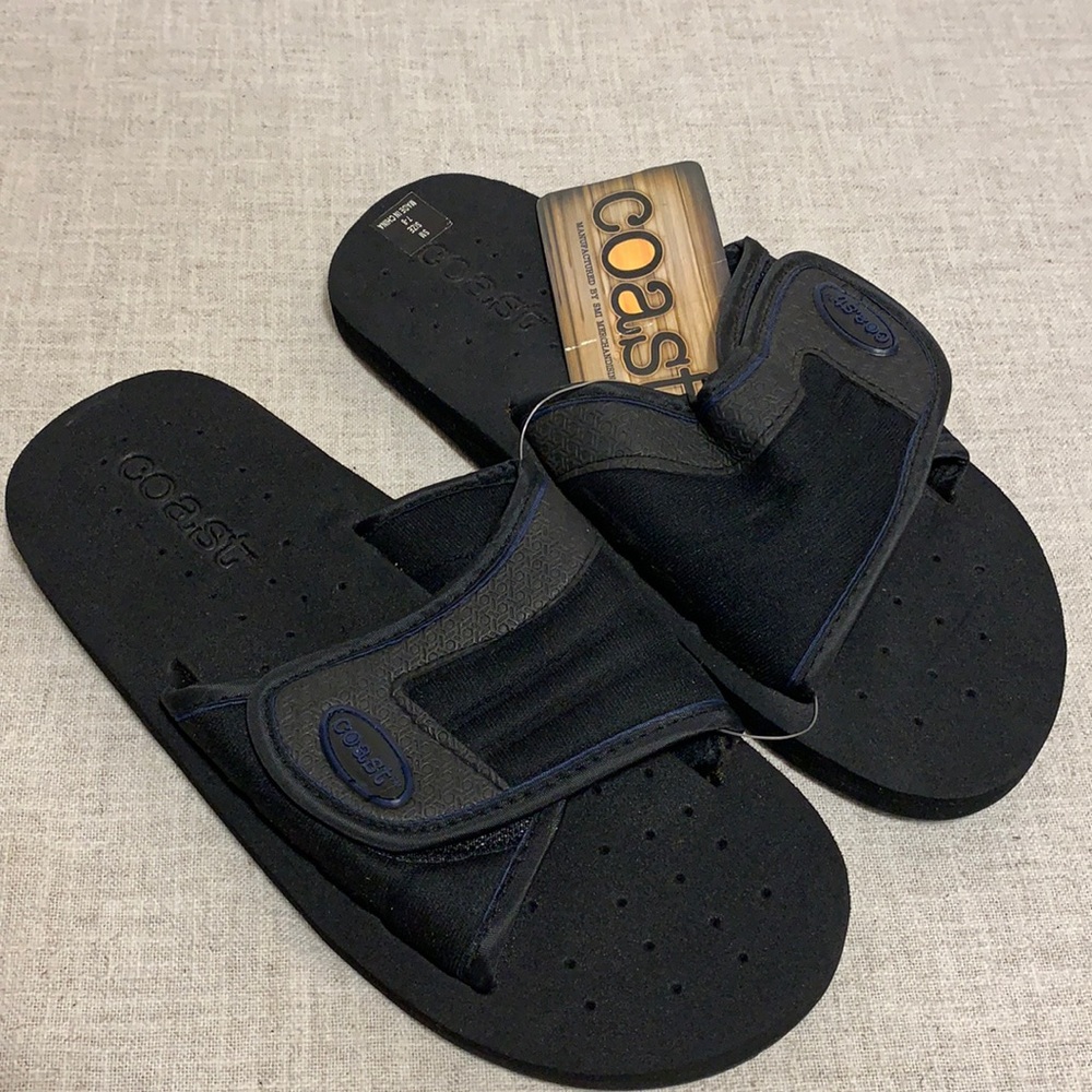 COAST Men’s slip on Velcro Strap flip flops